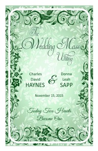 Wedding Program Cover Template 11C - Version 2